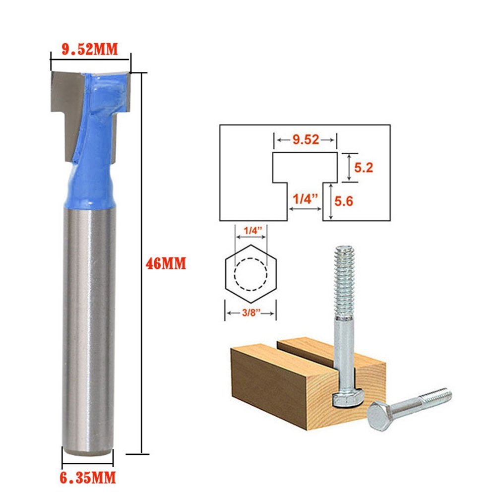 Power Tools Woodworking - A11I 1/4 inch Shank T-Slot Cutter