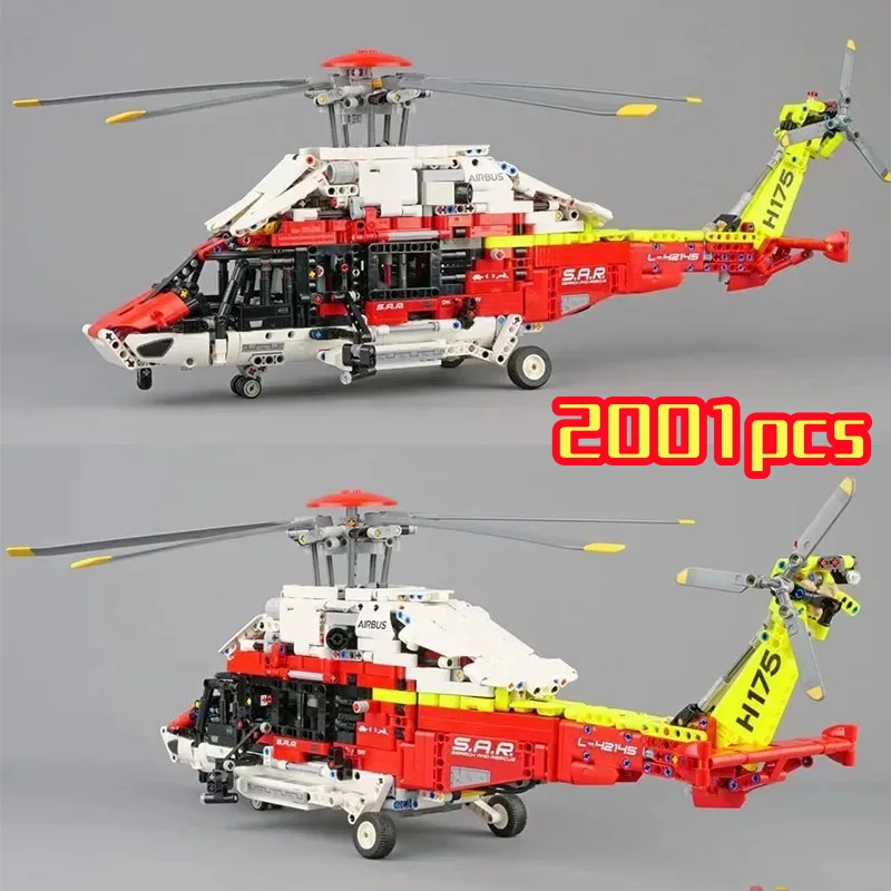Power Tools Lego - 2001PCS Technical Rescue Helicopter Building Blocks