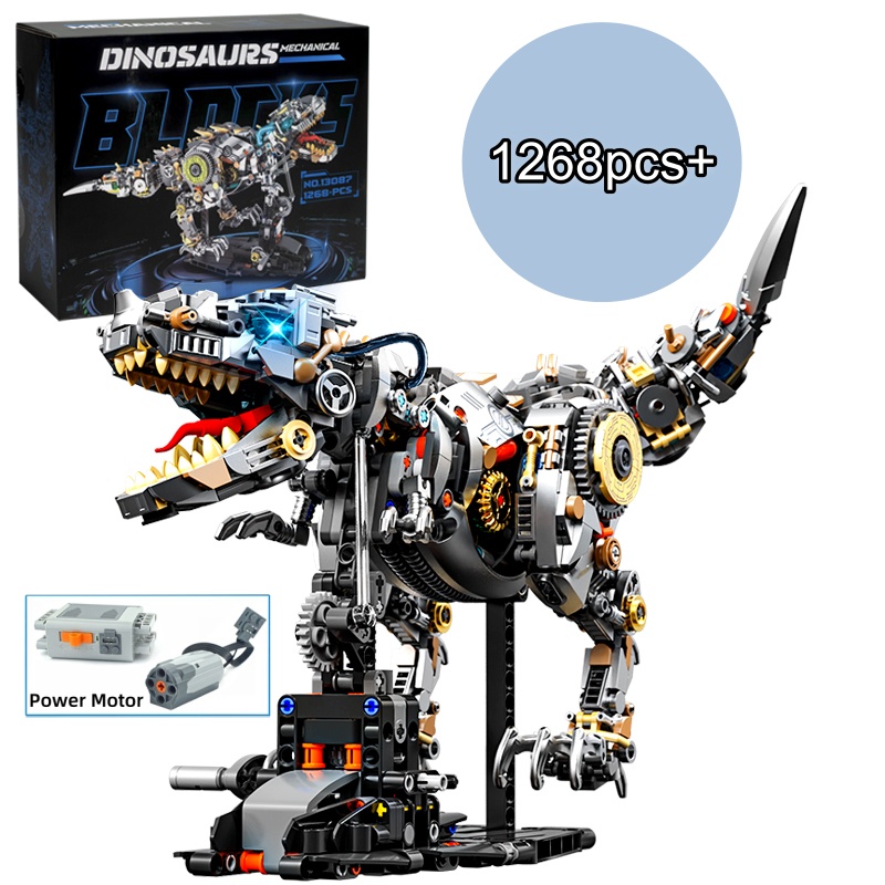Power Tools Lego - Creative Mechanical Dinosaur Building Blocks Brick