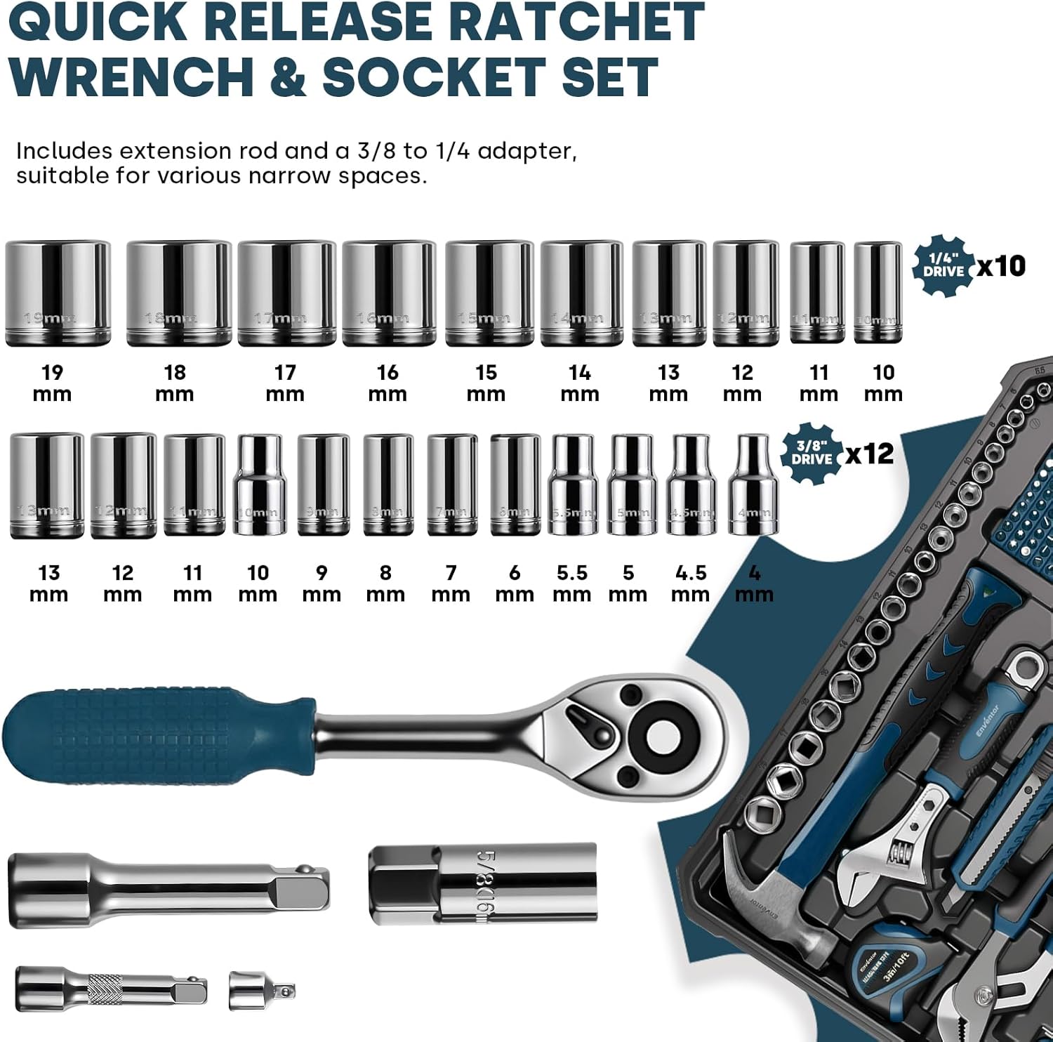 Enventor Tool Set, 220-Piece H - đánh giá và giá Power Tools Catalogue